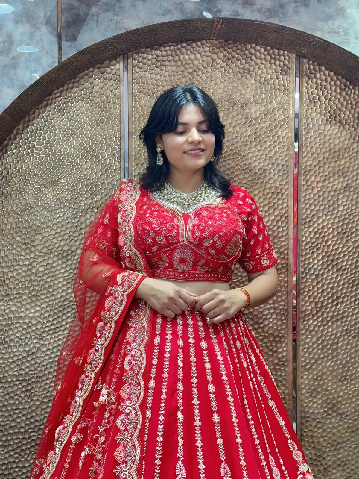 Red Handwork Premium Bridal Lehenga